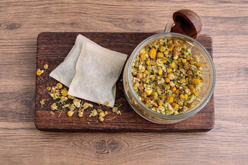 Camomile tea bags